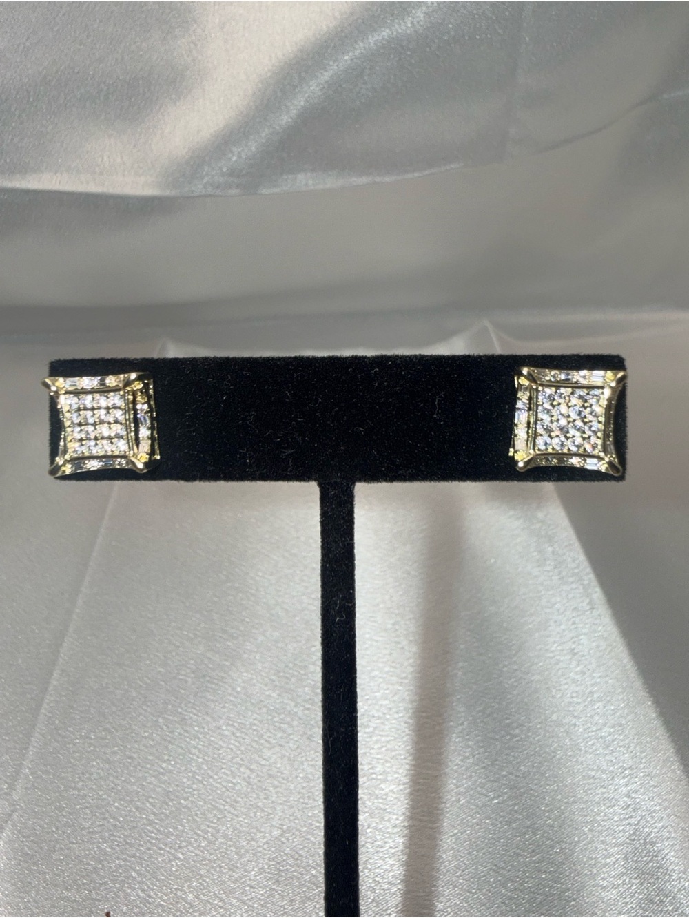 18K Gold Dipped AAA CZ Screw-Back Earrings